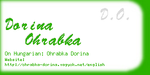 dorina ohrabka business card